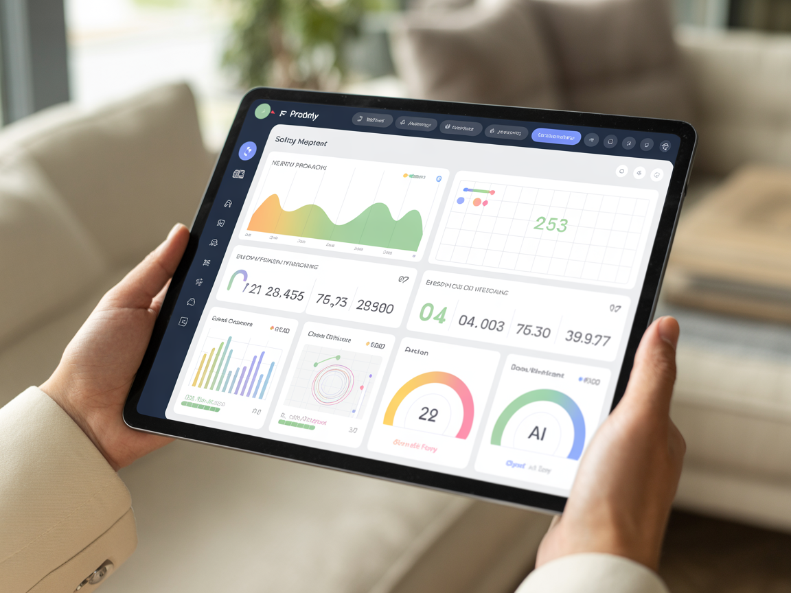 Intelligente Steuerung auf Tablet